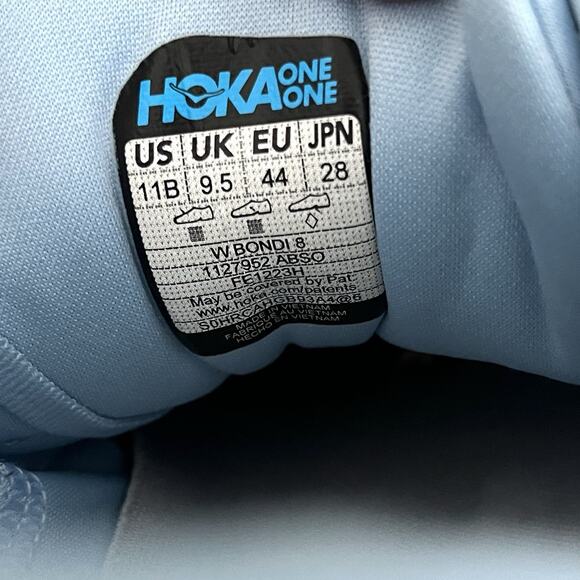 Hoka Bondi 8 Sneakers Airy Blue Sunlit Ocean Size 11 B Running Comfort Shoes - Picture 7 of 13